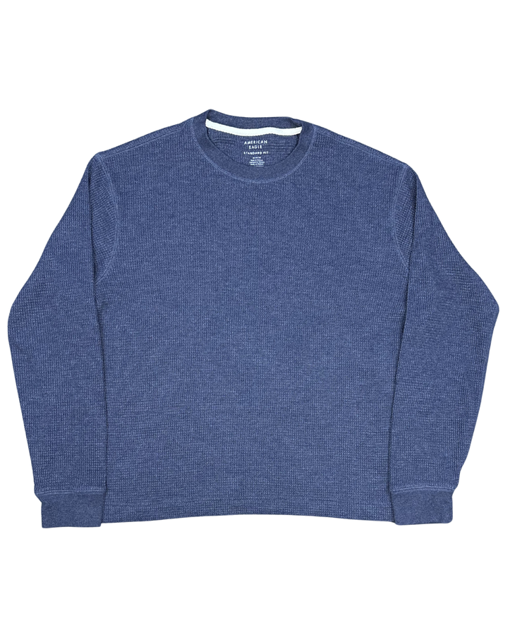 American Eagle Standard Fit Thermal Waffle Knit Long Sleeve T-Shirt (Medium)