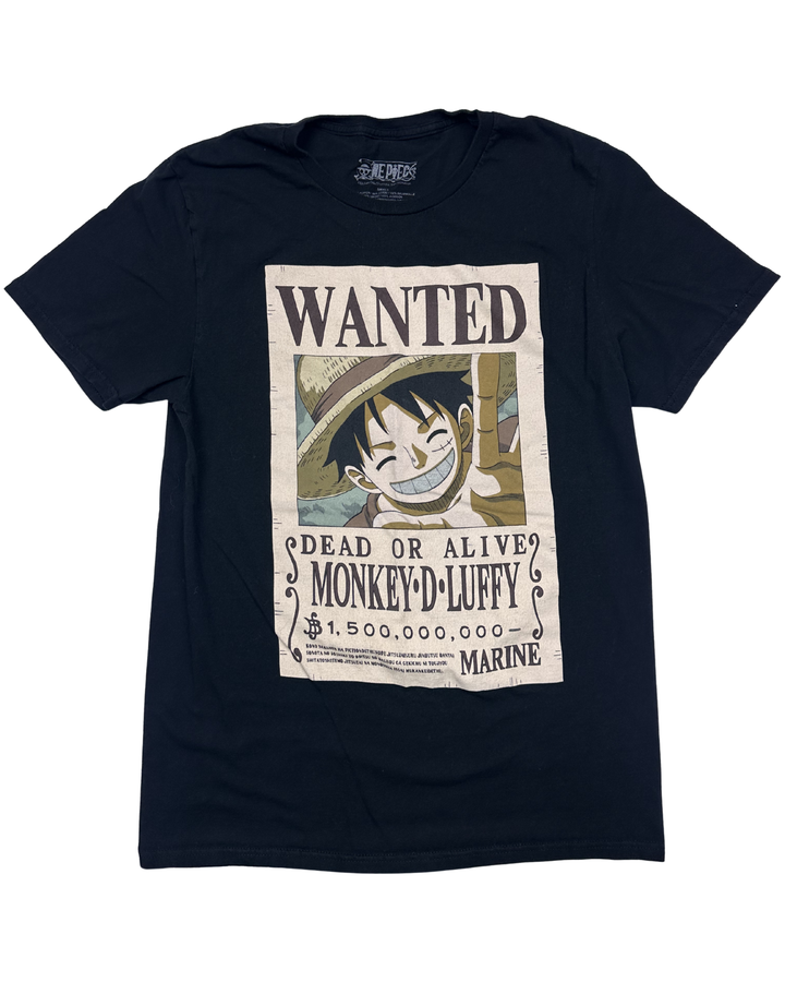 One Piece Wanted Poster Graphic T-Shirt (small)