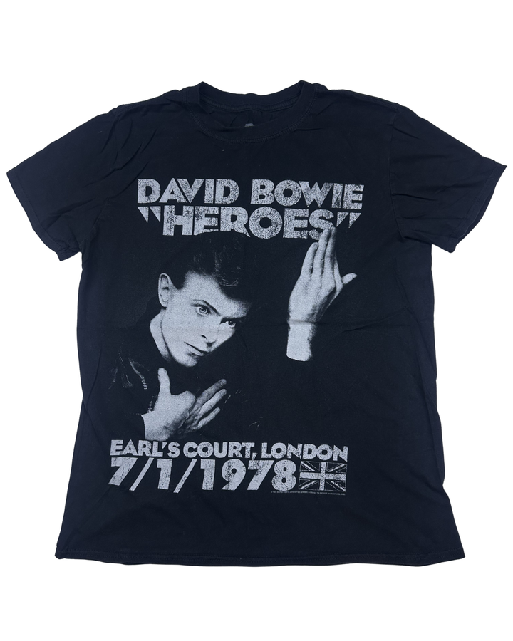 David Bowie Heroes Earl's Court London 1978 Graphic T-Shirt (medium)