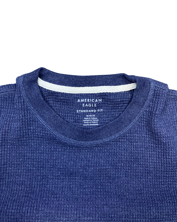 American Eagle Standard Fit Thermal Waffle Knit Long Sleeve T-Shirt (Medium)