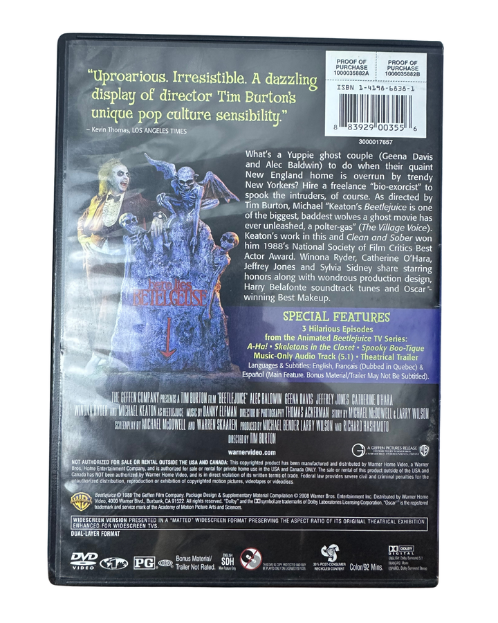 Beetlejuice DVD