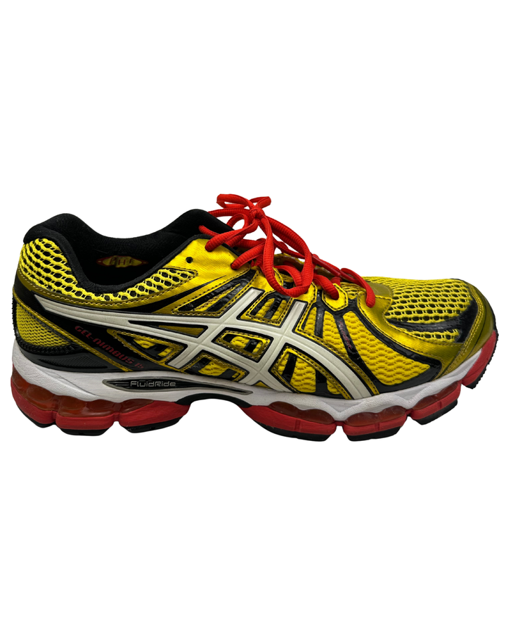 ASICS GEL Nimbus 15 Shoe Running Sneakers Gold Black Red White Fluidride Mens 10.5
