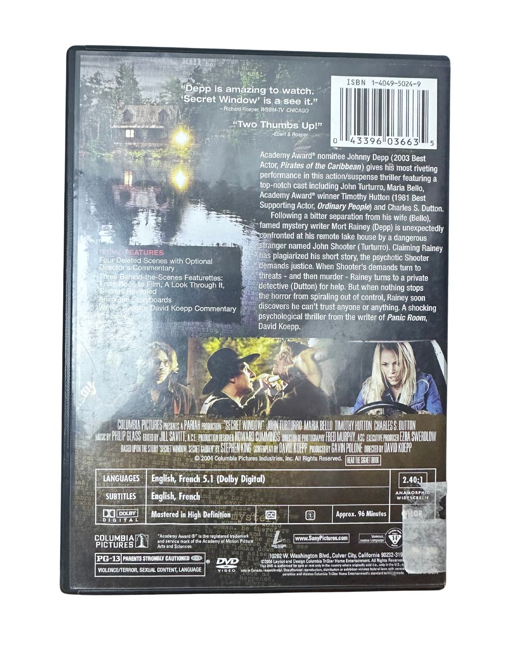 Secret Window DVD