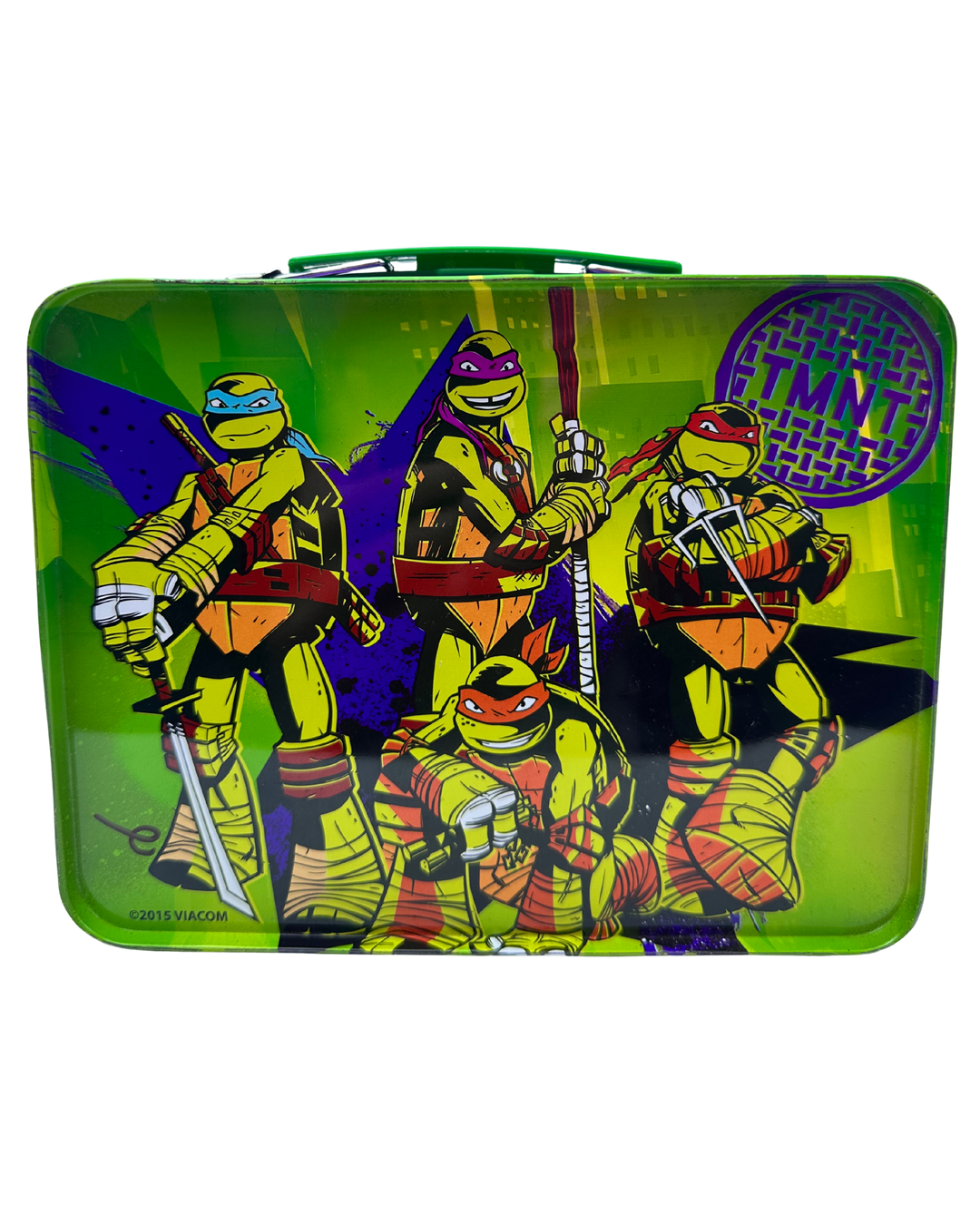 Teenage Mutant Ninja Turtles 3D Metal Tin Lunch Crayon Box Case Container 2015