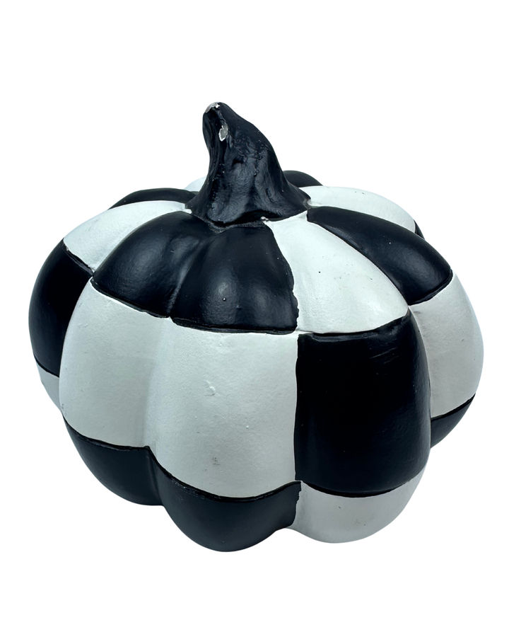 Wooden Black and White Pumpkin