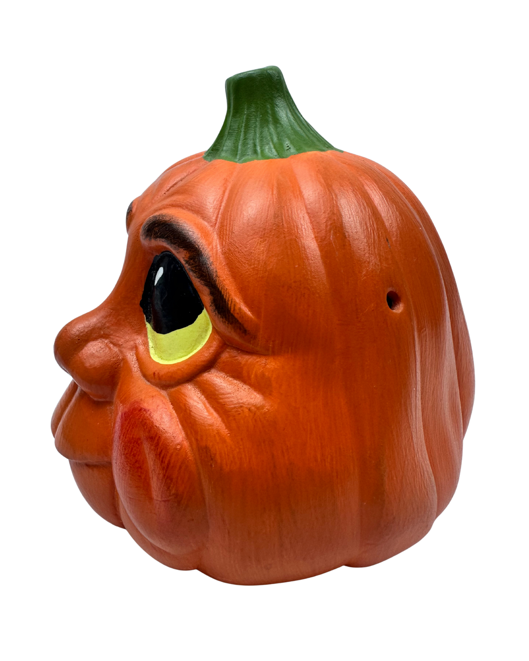 Vintage Anthropomorphic Ceramic Pumpkin Halloween Figurine
