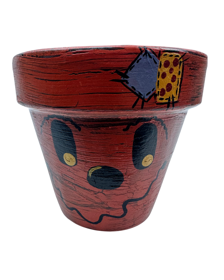 Hand Painted Ceramic Halloween Plant Pot