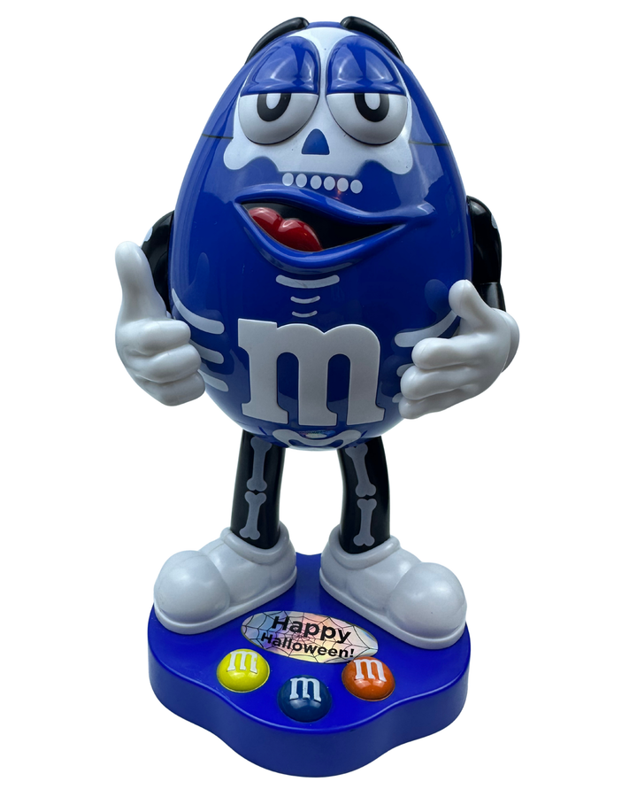 M&M's Blue Peanut Character Skeleton 2015 Candy Dispenser Limited Edition