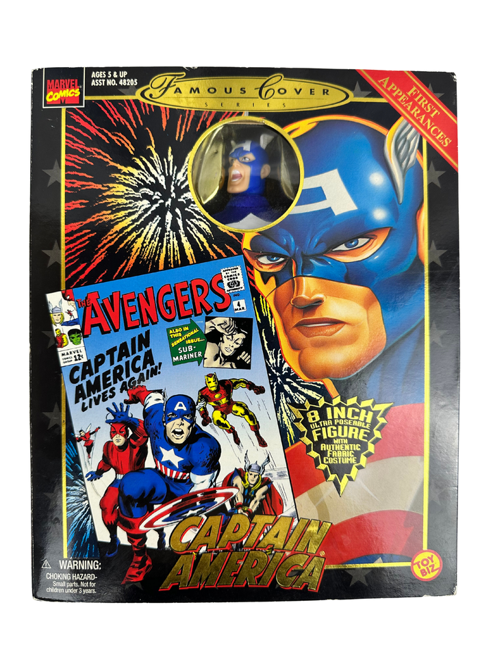 CAPTAIN AMERICA Marvel Comics Avengers Famous Cover Doll Action ToyBiz 1998