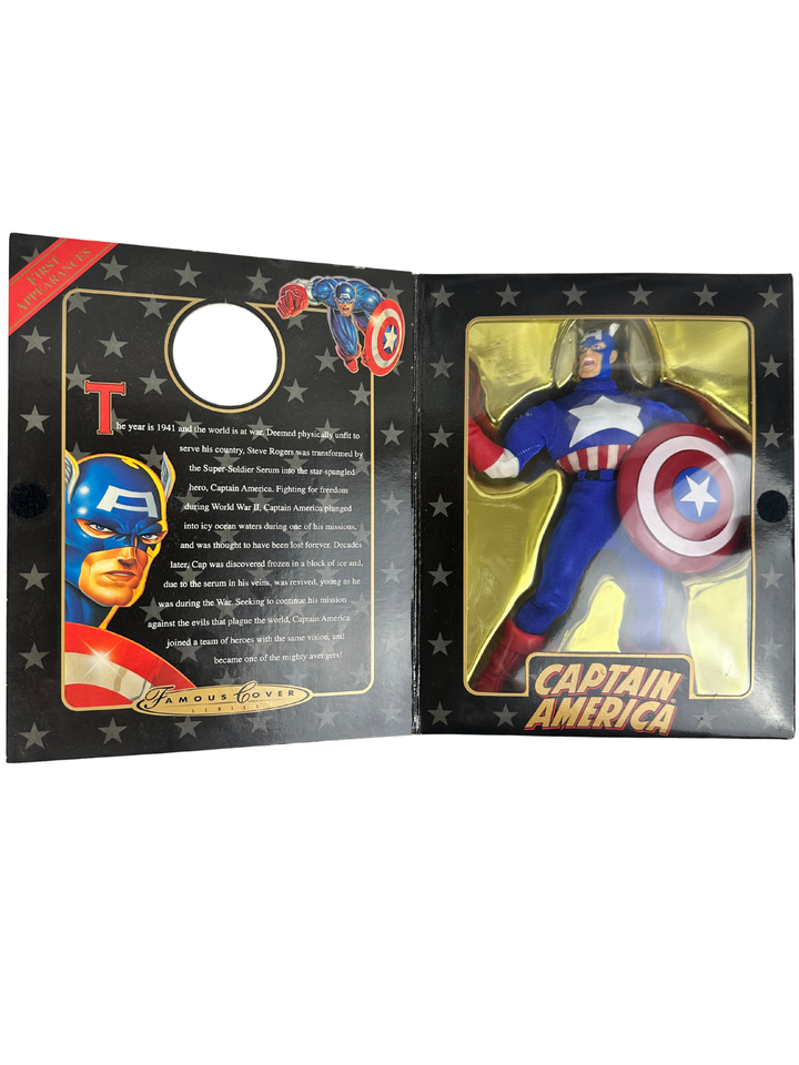 CAPTAIN AMERICA Marvel Comics Avengers Famous Cover Doll Action ToyBiz 1998