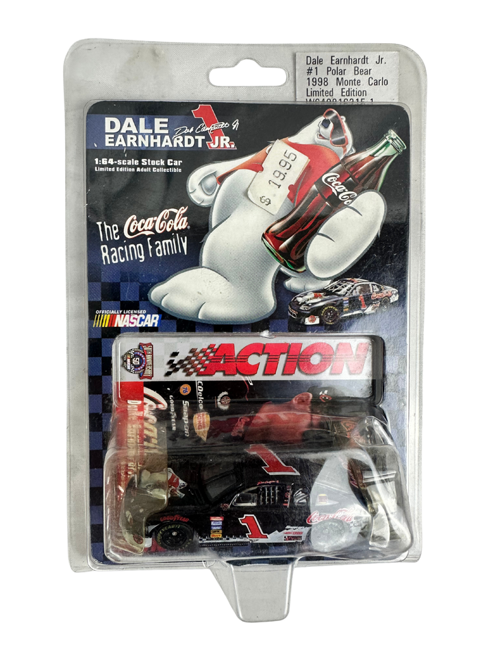 VINTAGE 1998 DALE EARNHARDT JR. COCA COLE POLAR BEAR NASCAR 1:64 DIECAST