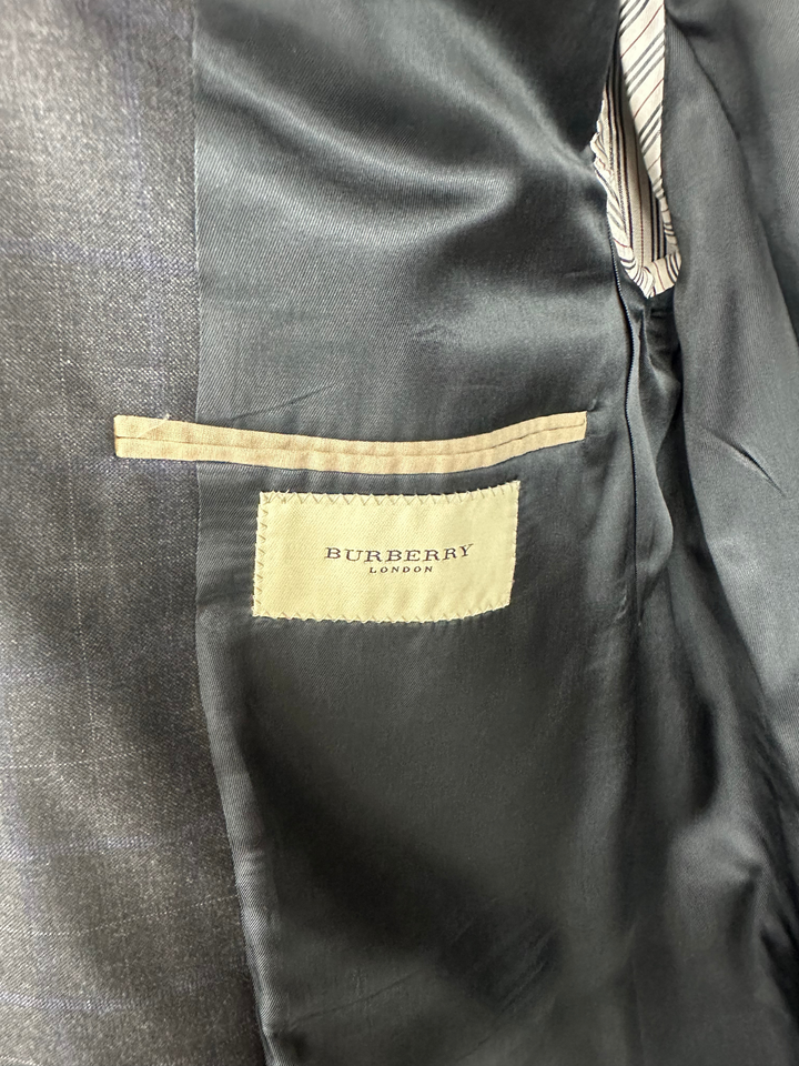Burberry Gray Blazer 42 Regular 100% Wool
