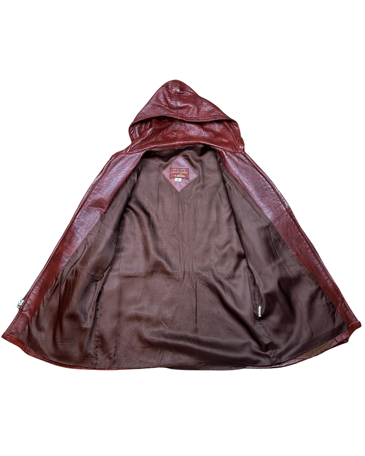 Vintage Angel Skin Cabretta Leather by Grais Jacket w/ hood (40R)
