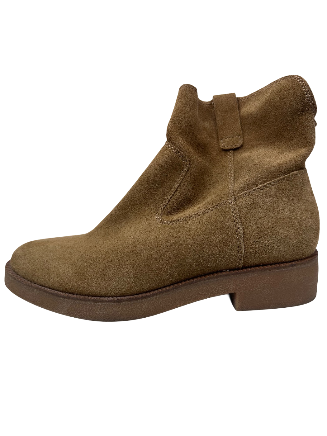 Lucky Brand Rhetty Suede Leather Ankle Booties Brown Women's (10)