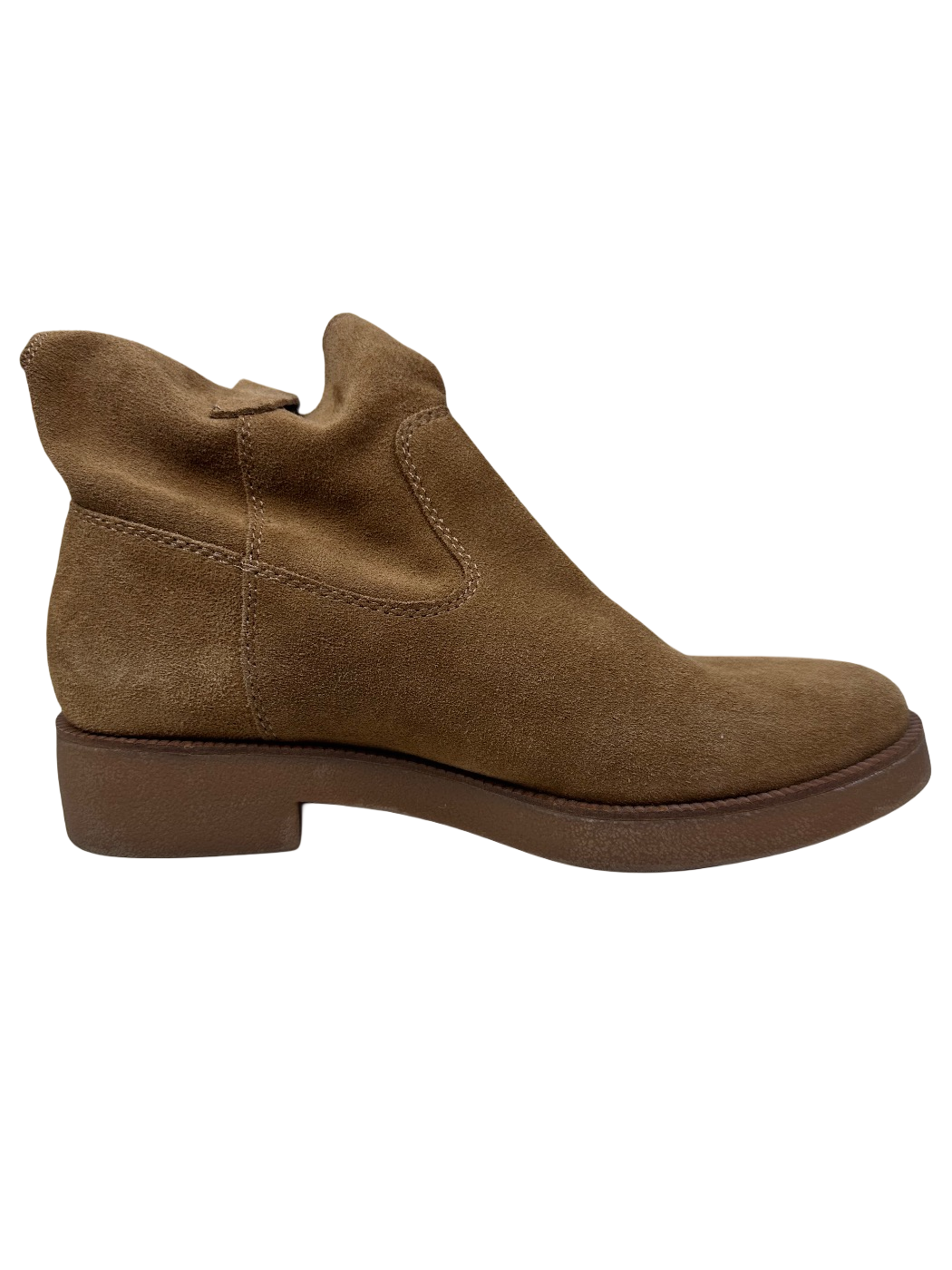 Lucky Brand Rhetty Suede Leather Ankle Booties Brown Women's (10)