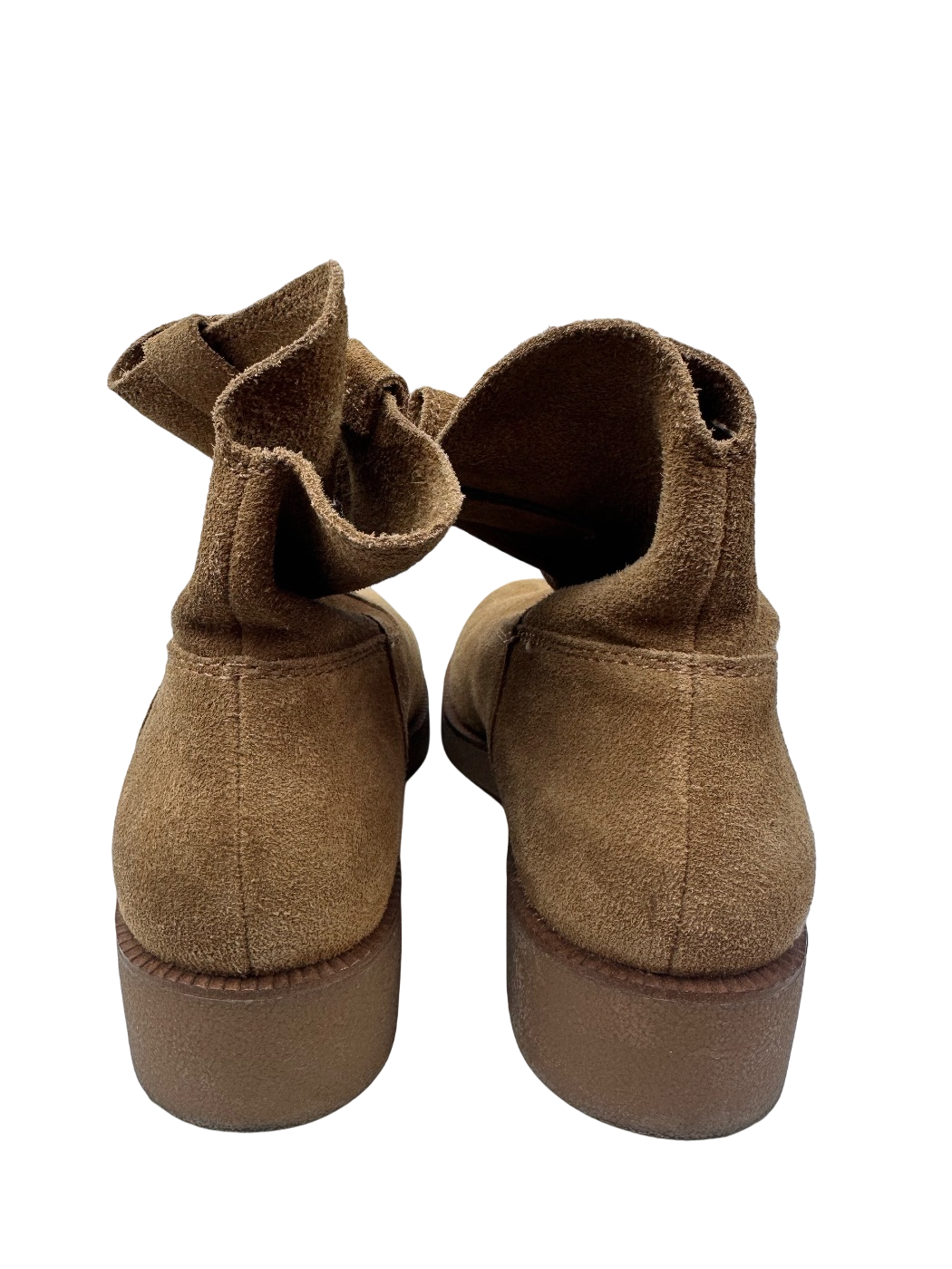 Lucky Brand Rhetty Suede Leather Ankle Booties Brown Women's (10)