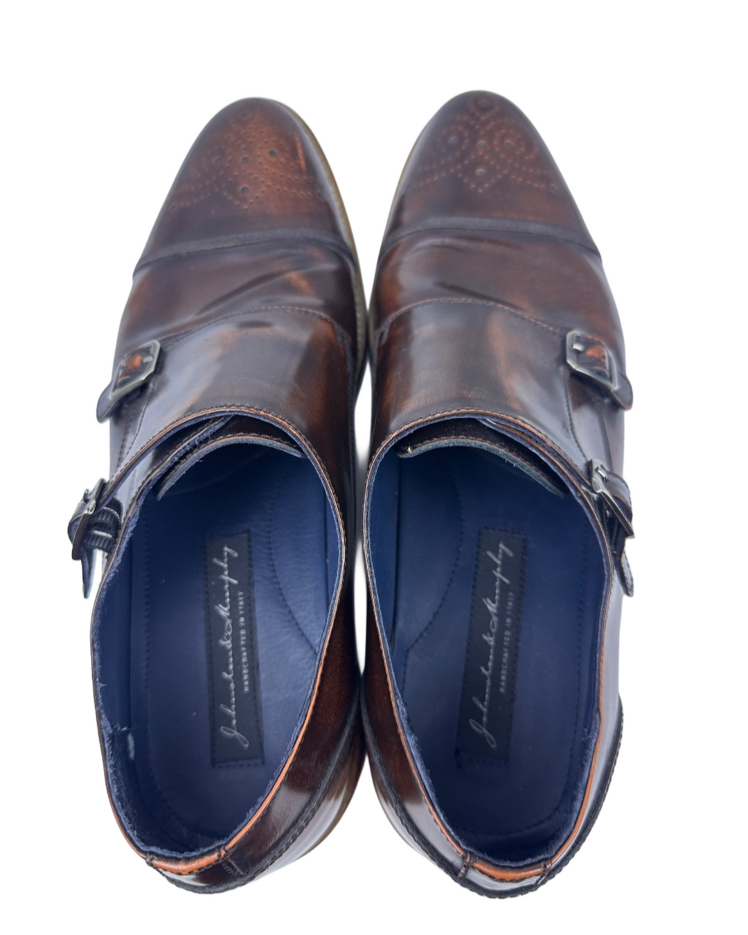 Johnston & Murphy Men's Hannigan Double Strap Formal Shoes (10.5)