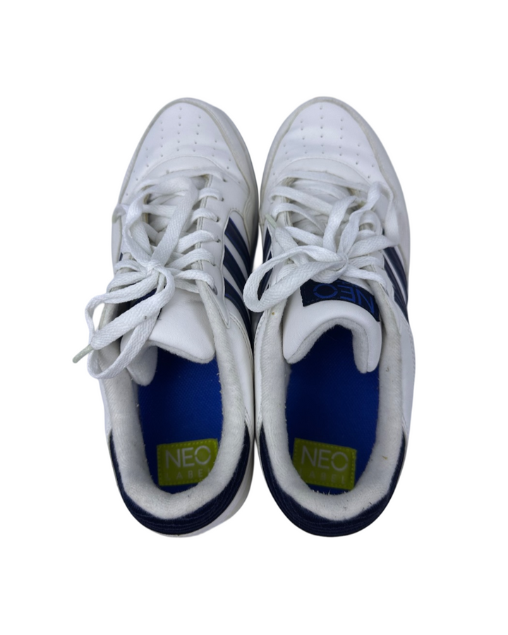 Adidas Neo G53098 Men's Athletic Sneakers Shoes White Blue Stripe Size (9.5)